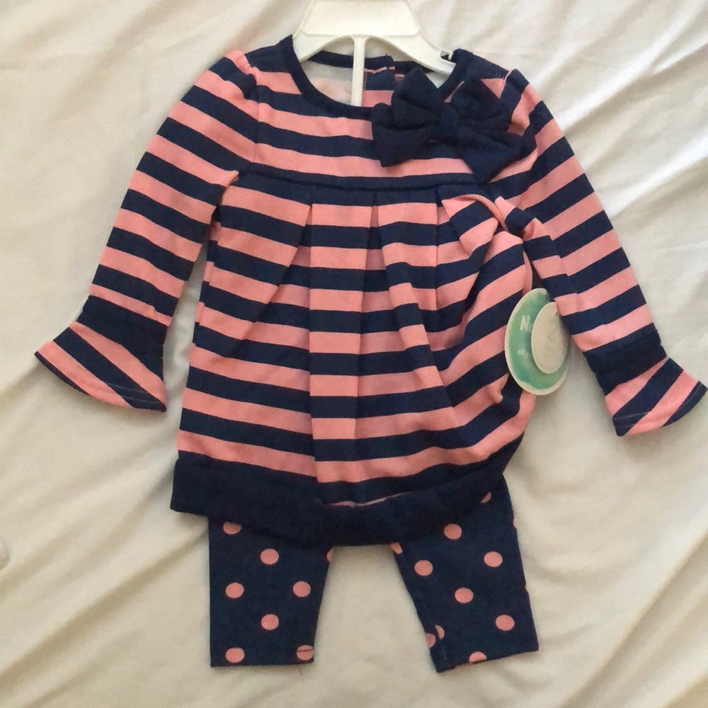 Nannette Baby Pink and Blue Two Piece Set